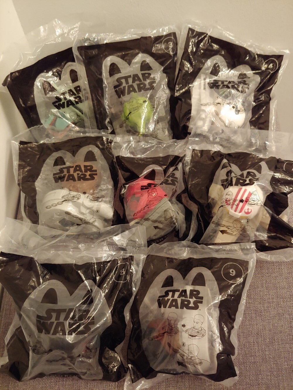 2021 McDonald's Starwars Happy Meal Toys Lot Of 8